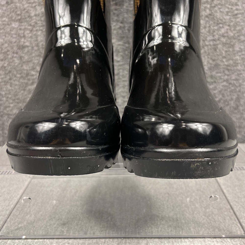 Michael Kors Logo Mid Calf Rain Boots Sz 7 Buckle Lugged Outdoors Streetwear - Picture 5 of 11